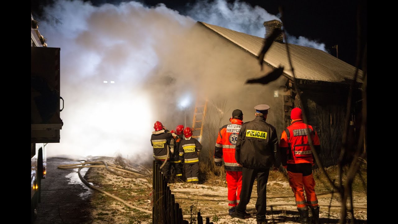 Tragiczny pożar drewnianego domu w Grabanowie
