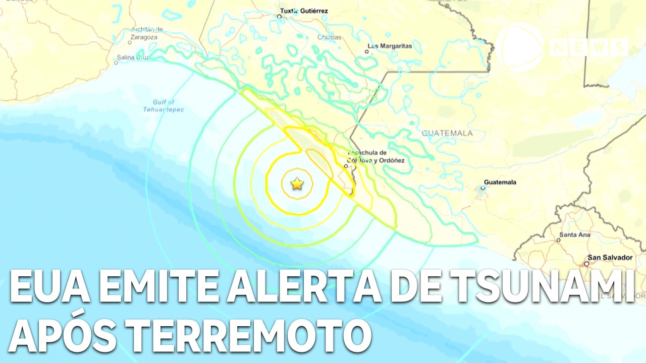 Sistema dos Estados Unidos emite alerta de tsunami ap&oacute;s terromoto no sul de M&eacute;xico
