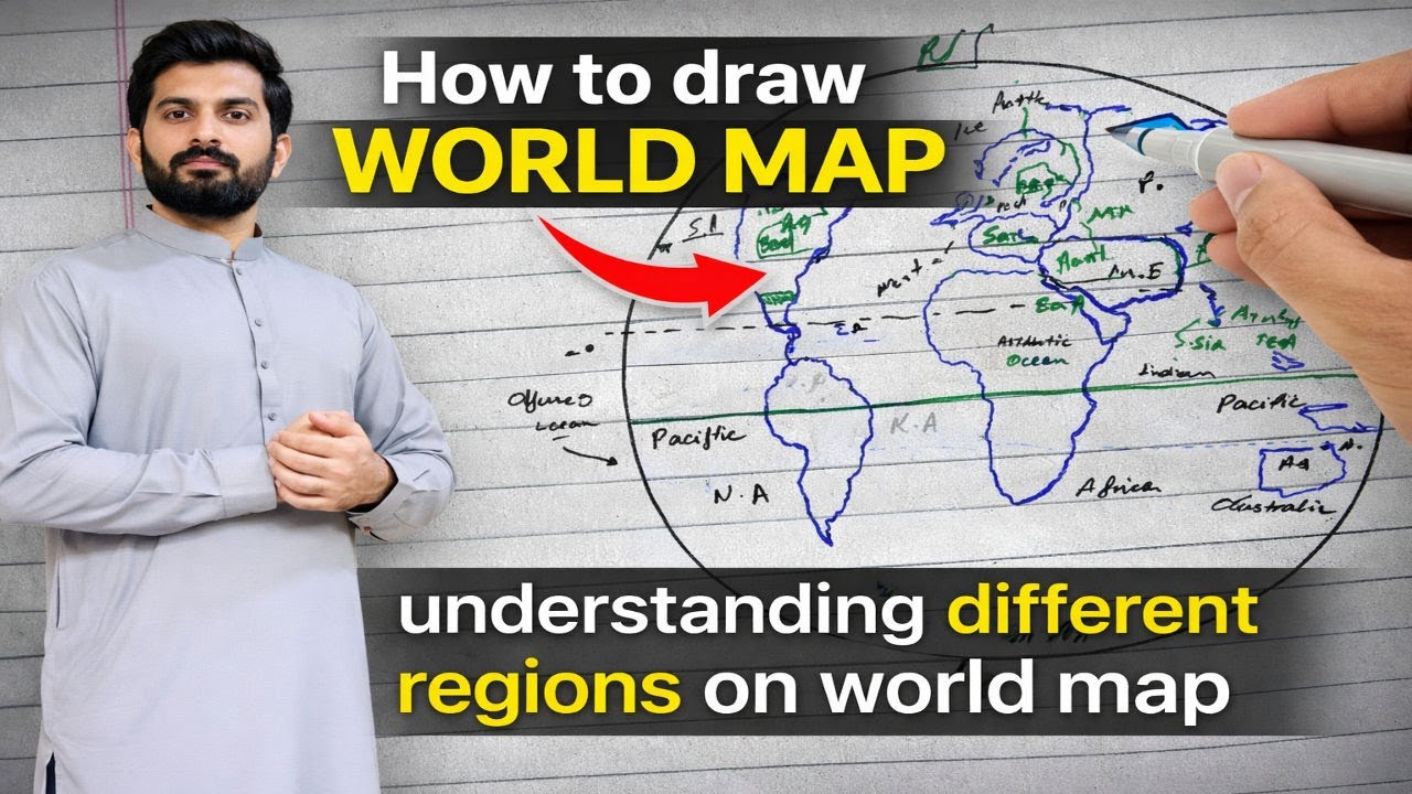 How to Draw Worldmap | Understanding the Worldmap | CSP Irfan Hunjra (PAAS)