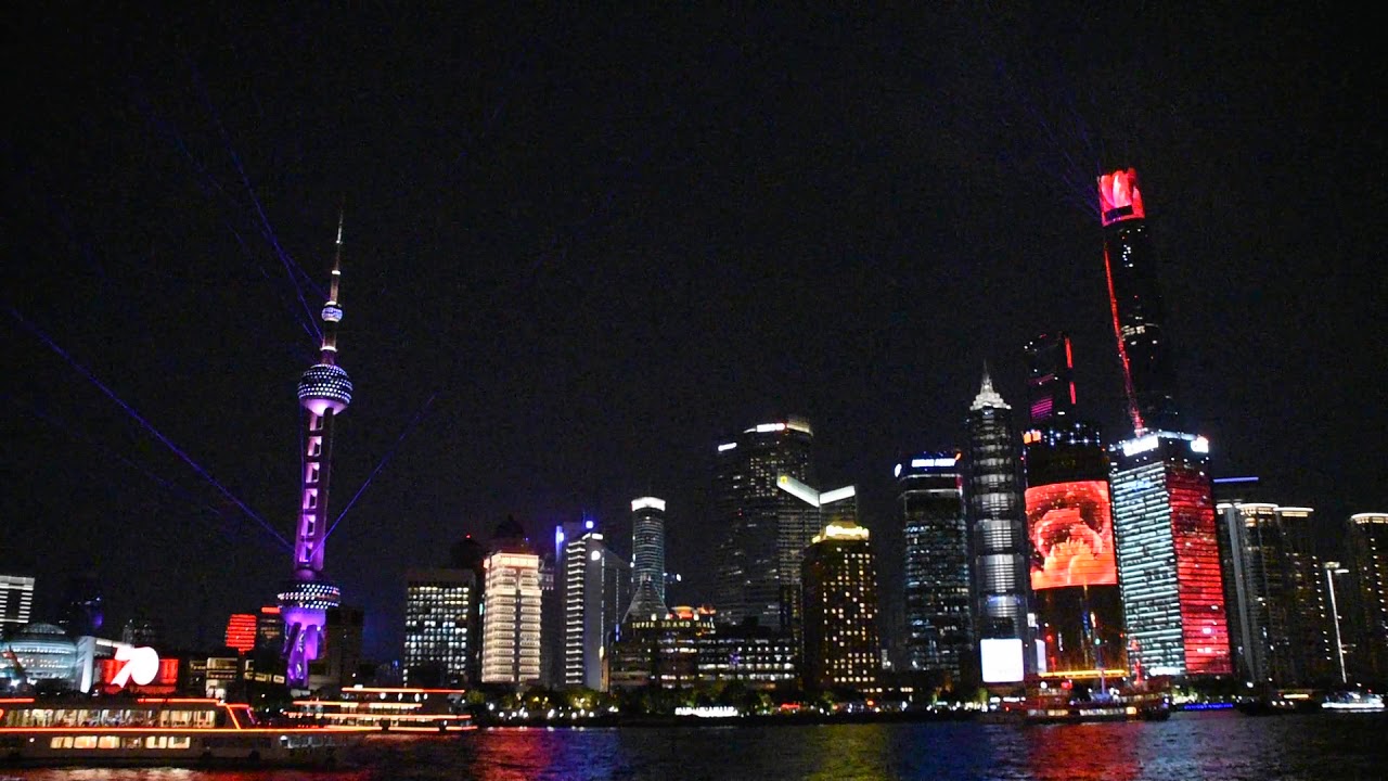 Shanghai bund lighting show