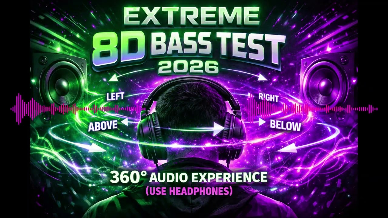 Extreme 8D Bass Test 2026 🎧 | 360° Audio Experience (Use Headphones)