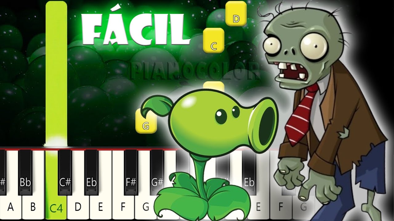 Plantas vs. Zombies | Piano Tutorial FÁCIL | Cover | Karaoke