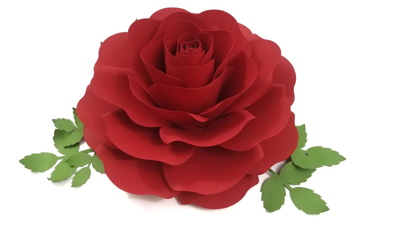 Blooming Rose || DIY PAPER ROSE for BEGINNERS || Flower template #031 Large || THE EASIEST TECHNIQUE