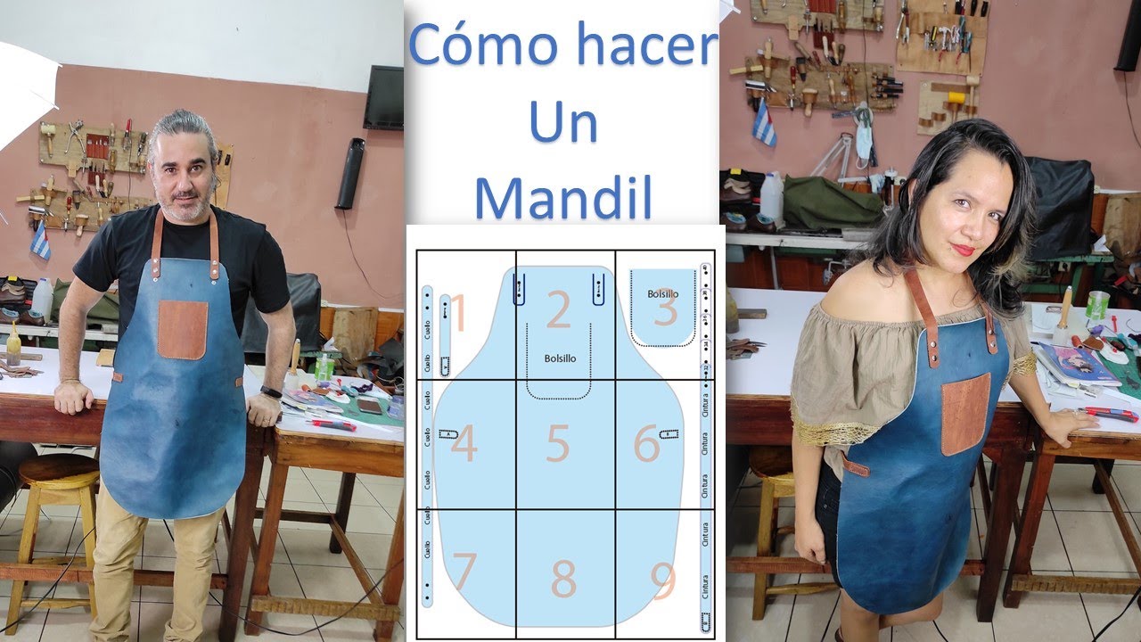 Cómo hacer un mandil o delantal de Cuero ( Fácil )