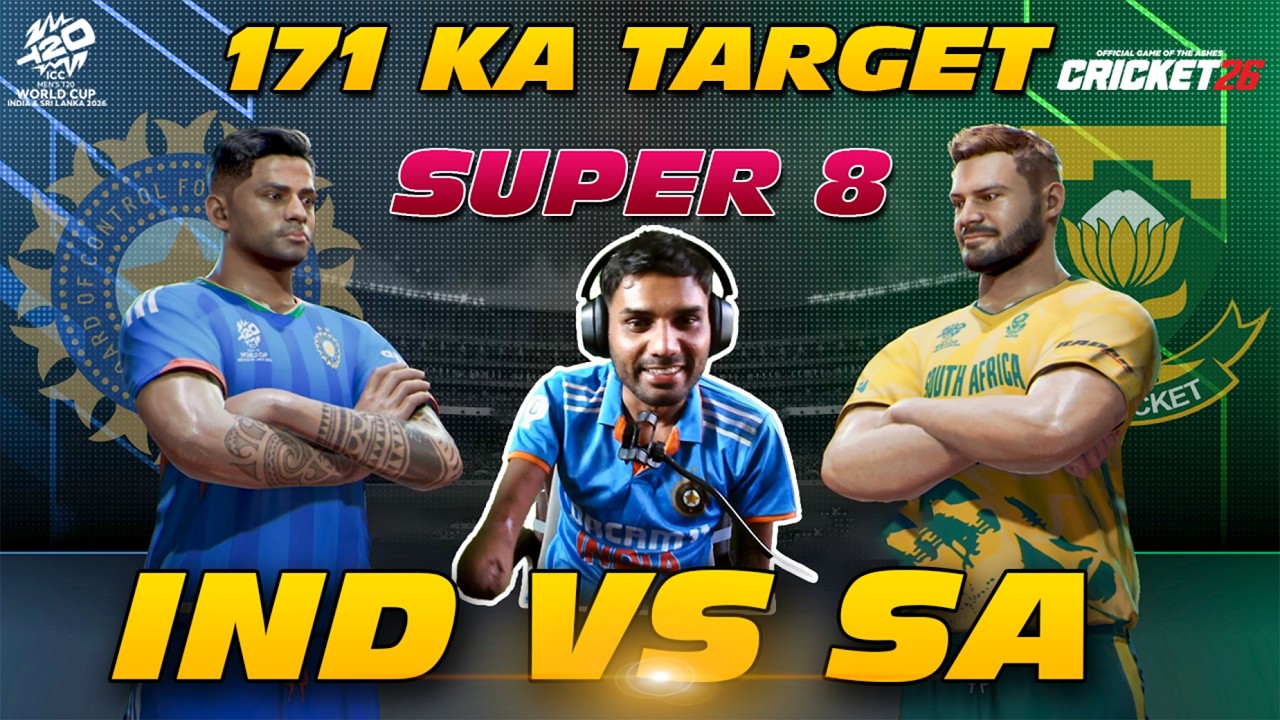 INDIA VS SOUTH AFRICA SUPER 8 MATCH | T20 World Cup Match😍CRICKET 26 GAMEPLAY🔥Dhaval Khatri Gaming