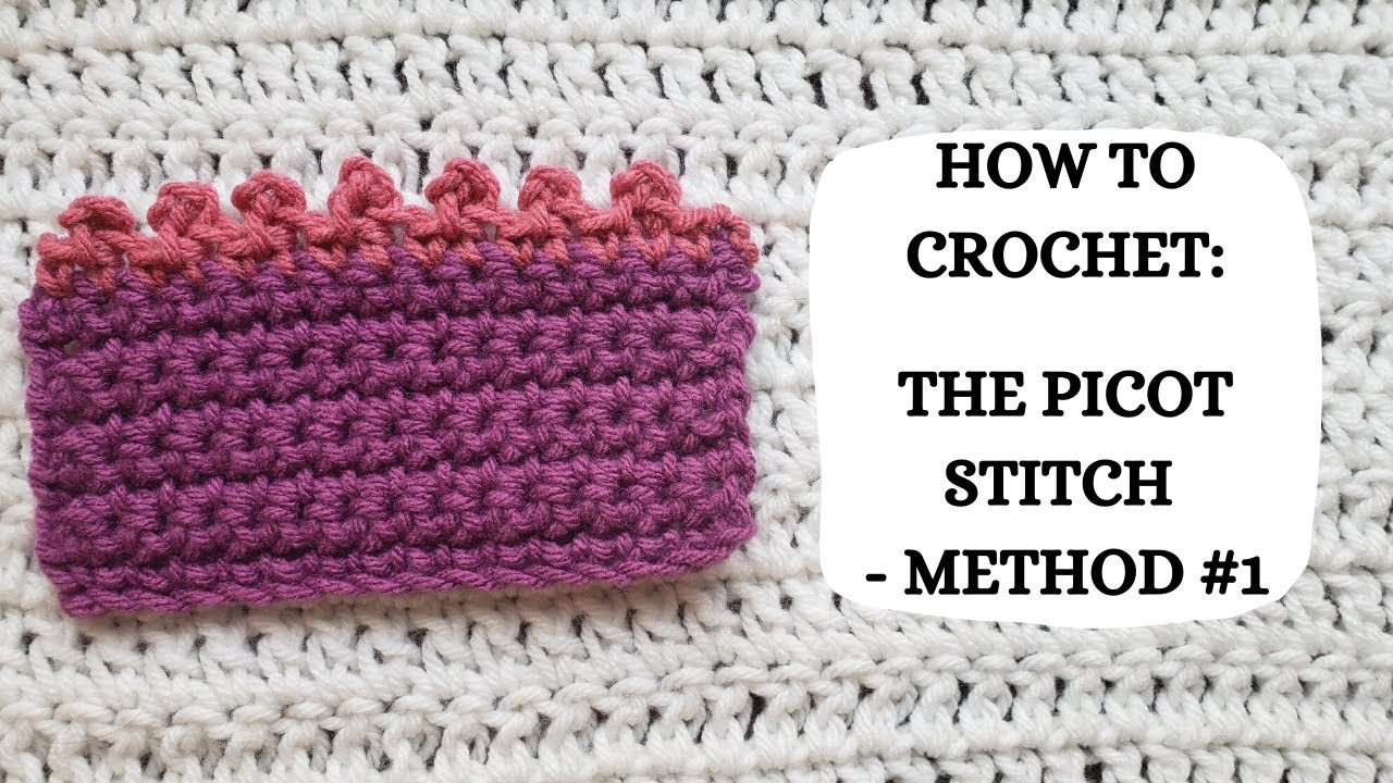 How To Crochet: Picot Stitch - Method #1 | Tutorial, DIY, Beginner Crochet, Easy Crochet, Fun,Cute 🤗