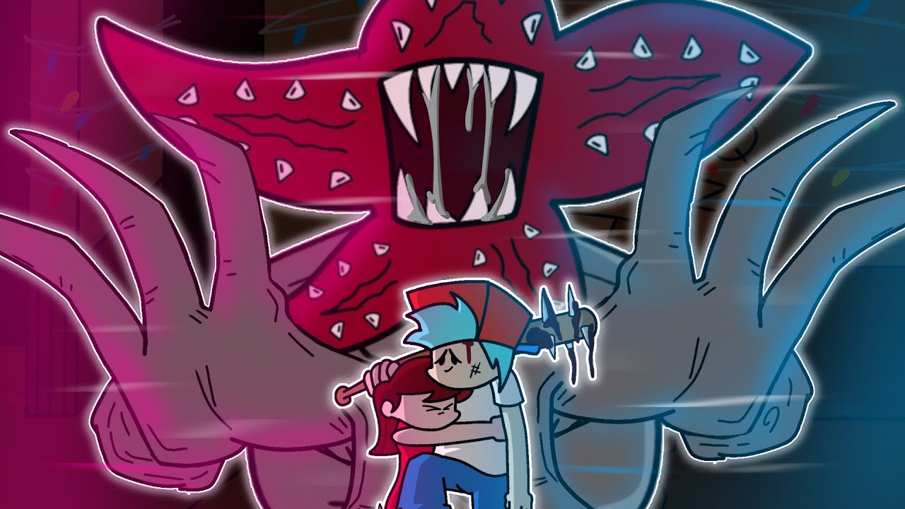 STRANGER THINGS 4 | upside world DEMOGORGON VS BF | FNF ANIMATION
