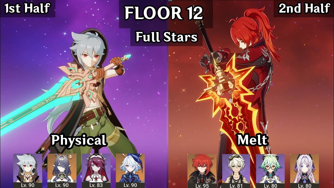 (New Abyss) Razor Physical + Diluc Melt | 6.1/6.2 Spiral Abyss Floor 12 9 Stars | Genshin Impact