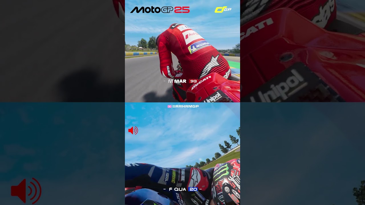 MotoGP25❗DUCATI🆚 YAMAHA ON BOARD CAM | #FrenchGP 🇫🇷 2025 #motogp #shorts #shortvideo #short