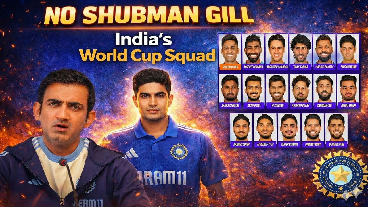  INDIA'S T20 SQUAD FOR THE WORLD CUP | SHUBMAN OUT ISHAN IN
