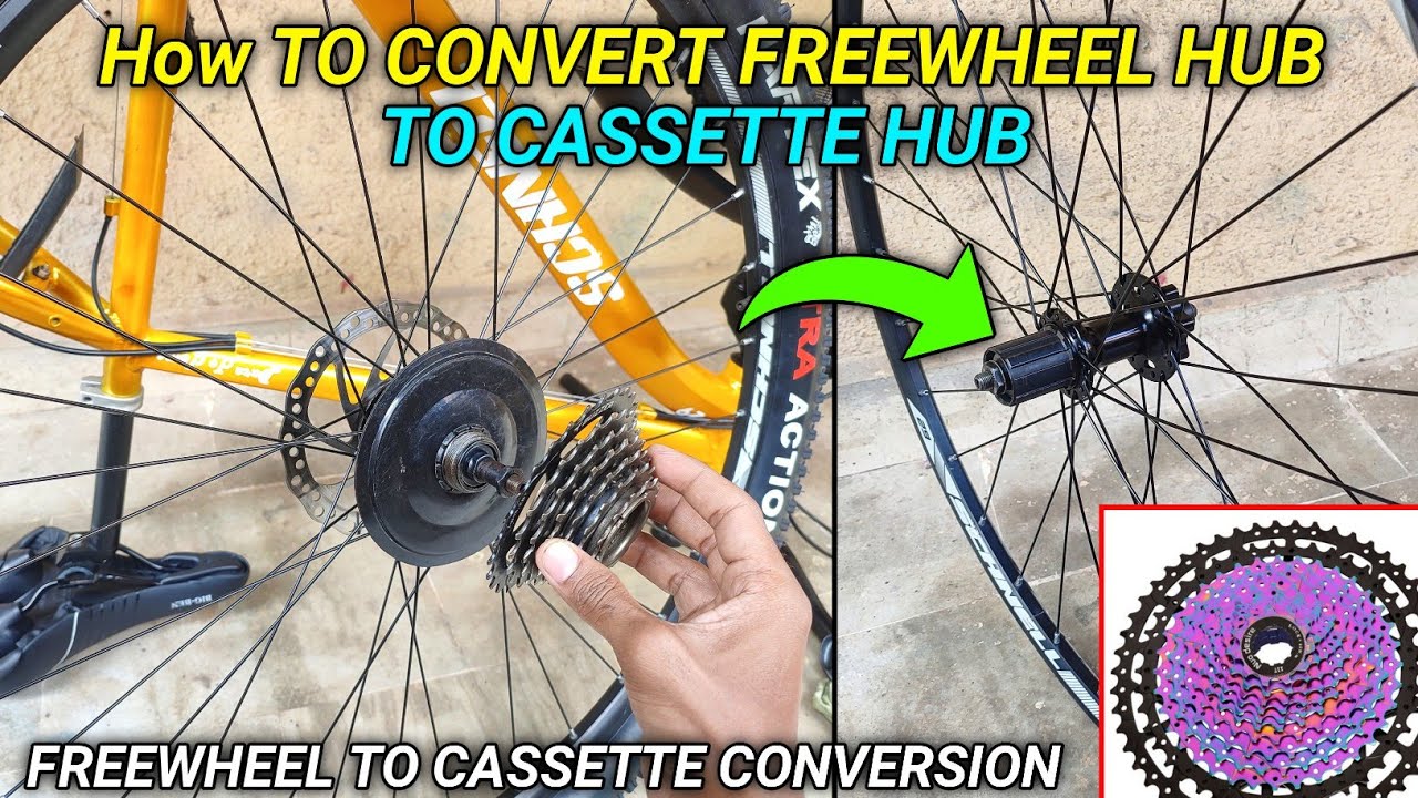 Bicycle Freewheel to Cassette Conversion| Normal Hub To Freehub Conversion