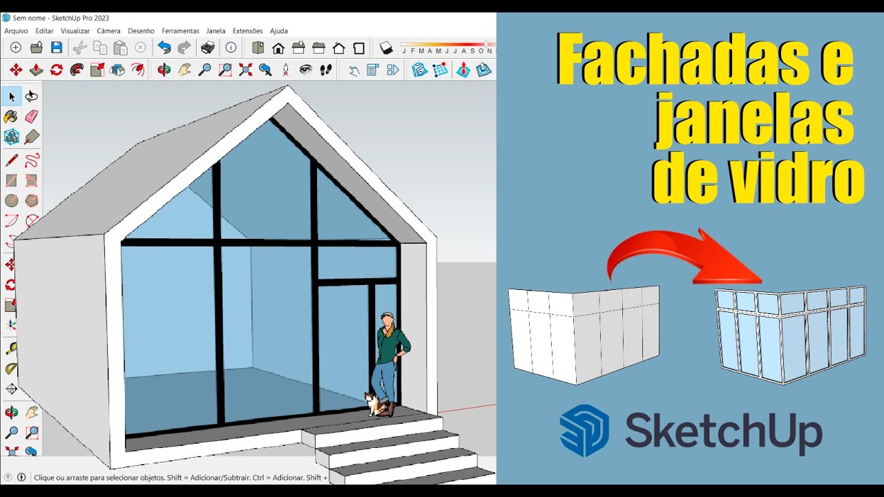 FAÇA PAREDES DE VIDRO, FACHADAS, JANELAS E OUTRAS ESQUADRIAS COM O PLUGIN LATTICE MAKER DO SKETCHUP
