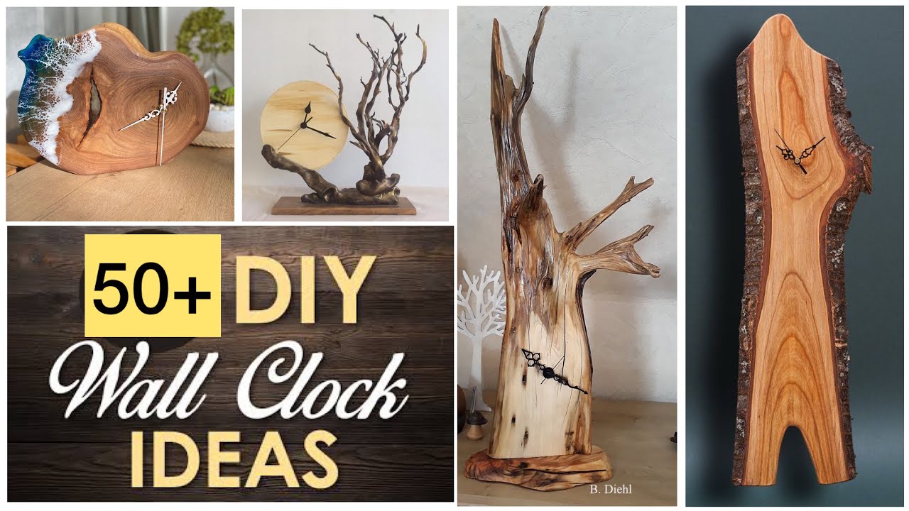 50+ RUSTIC WOODEN WALL CLOCKS ll  WOODEN RUSTIC WATCHES ll DIY WALL CLOCKS IDEAS 💡
