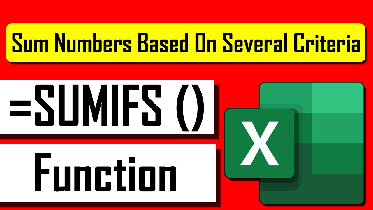 How to Use SUMIFS Function in Excel