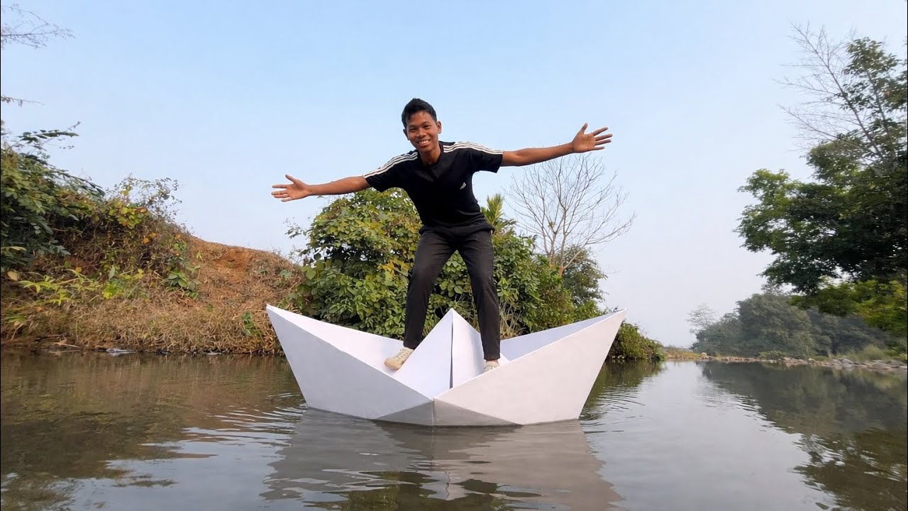 We are making paper boat . আমাৰ কাগজৰ নাও॥
