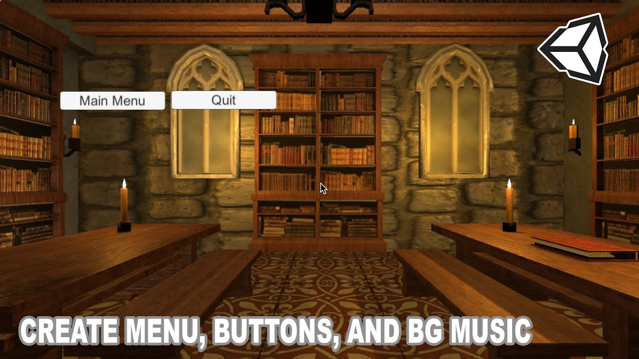 Create Menu and Buttons in Unity 3D. Add BG Music. Survival Game Lesson15