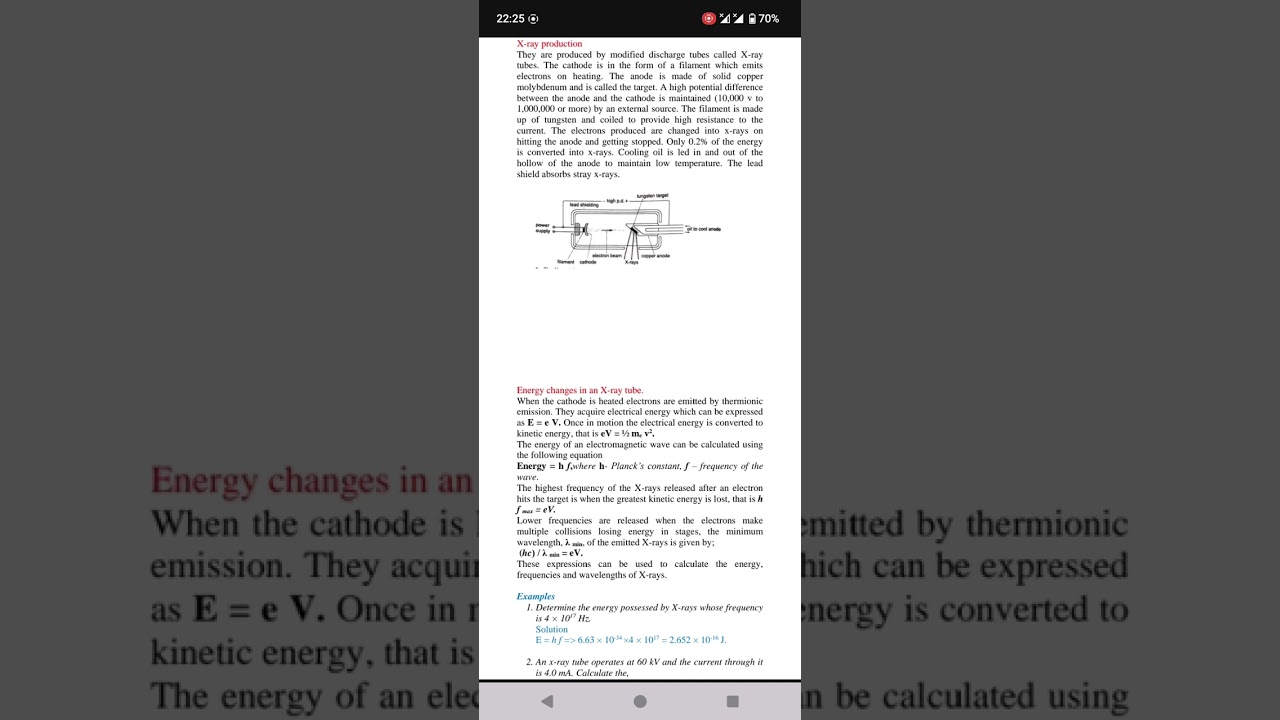 FORM FOUR PHYSICS X.RAYS ANALYSIS.....🖌️🖌️🖌️🖌️