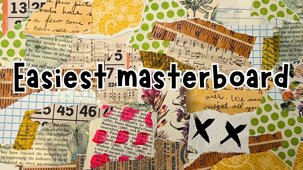 How to Use Scraps for Junk Journaling! EASY COLLAGE MASTERBOARD | Junk Journal Ideas