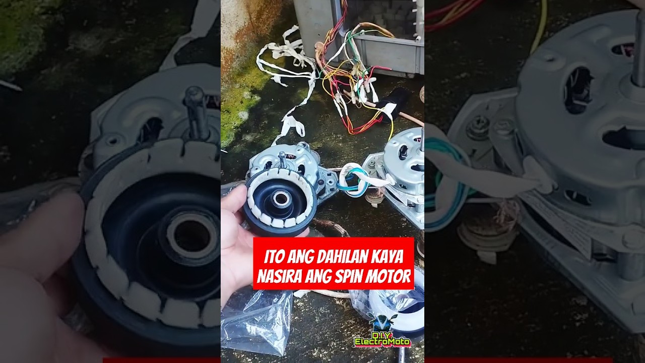 SPIN DRYER change motor and rubber bello