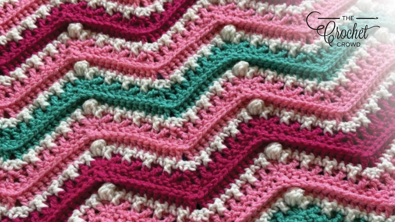 Easy Be Mine Crochet Wave Baby Blanket