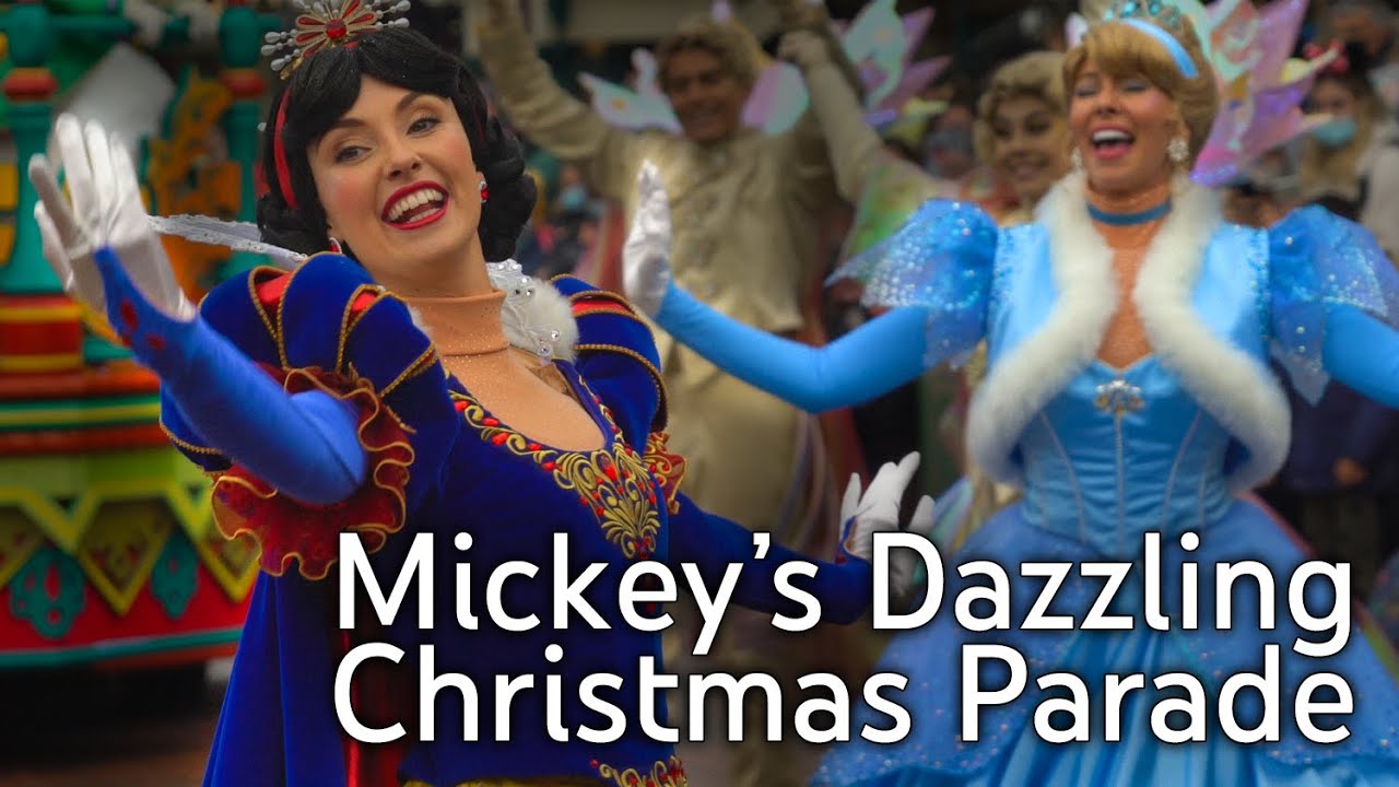 [4K] Mickey’s Dazzling Christmas Parade - Princesses Show Stop - Disneyland Paris