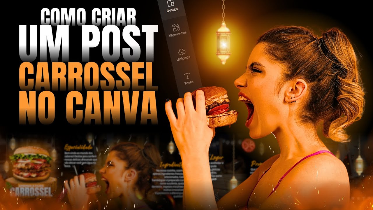 Domine o Canva: Crie Posts Carrossel Incríveis para Hamburguerias em Poucos Passos!