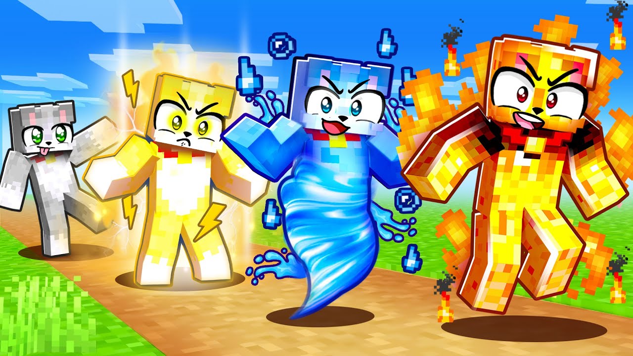 Evolucionando Como ELEMENTAL en Minecraft ⚡💧🔥