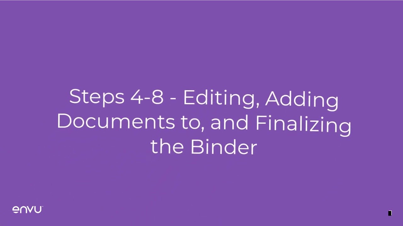 Registrations: Creating a Dossier/Binder for a General Submission