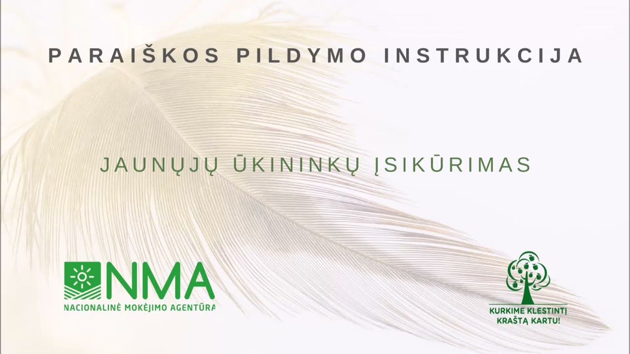 Paraiškos teikimo ŽŪMIS instrukcija pagal priemonę „Jaunųjų ūkininkų įsikūrimas“ 2025 m.