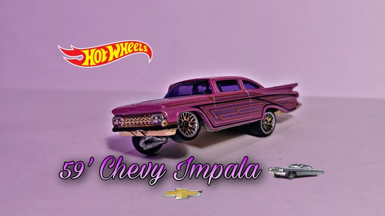 🔥59' Chevrolet Impala custom lowrider - hotwheels making suspensión Chevy🔥