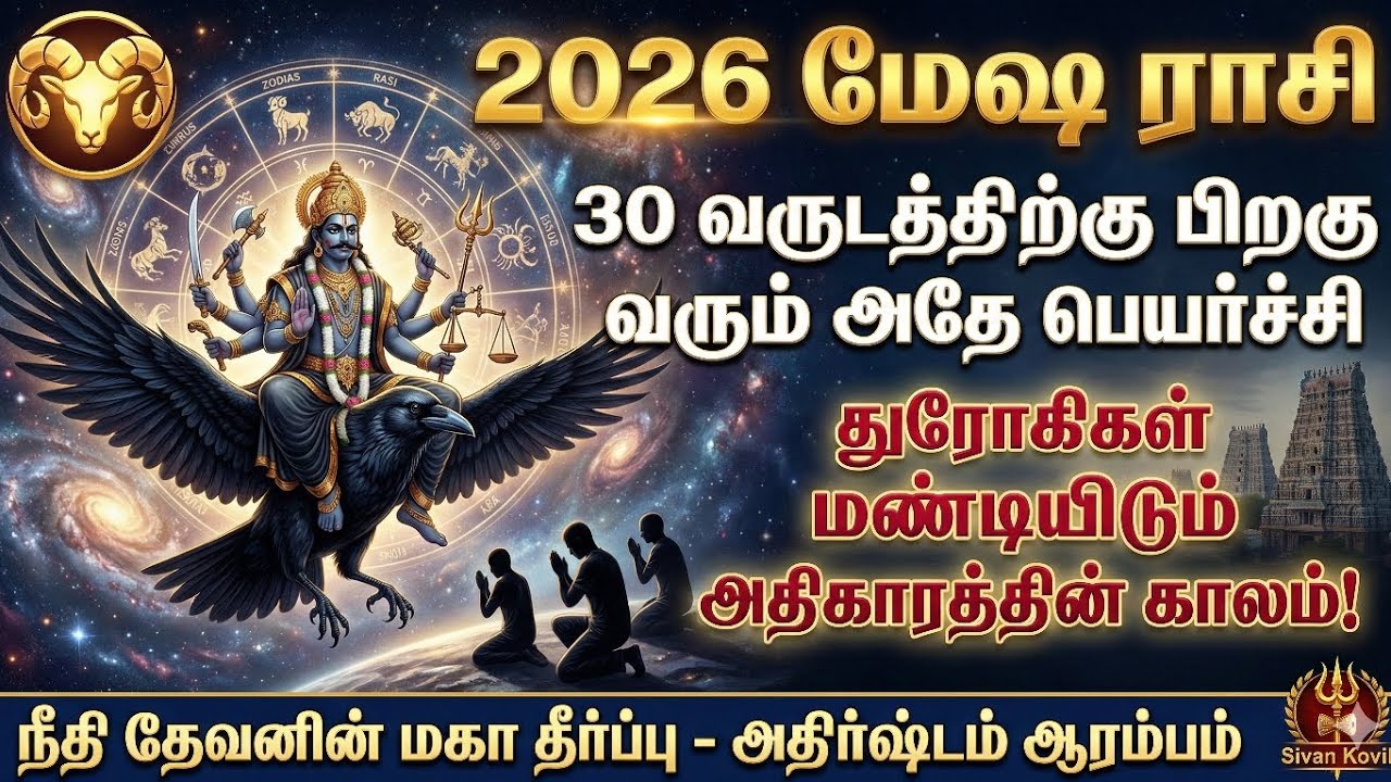 2026 மேஷ ராசி சனிப் பெயர்ச்சி: 30 வருடத்திற்கு பிறகு வரும் அதே பெயர்ச்சி | 2026 Mesham Sani Peyarchi