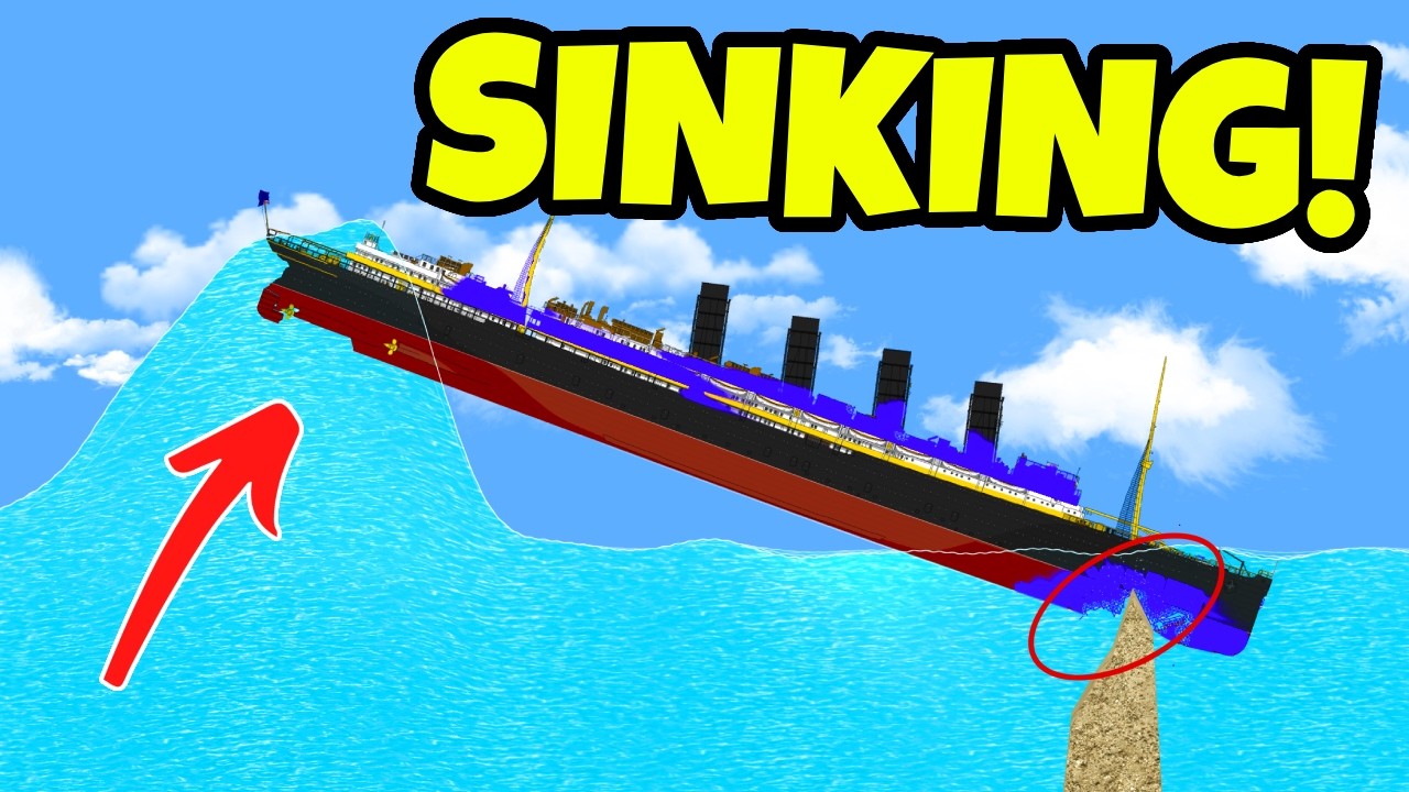 Пытаюсь ВСЁМИ ПОТОПИТЬ RMS Lusitania! Плавающая песочница