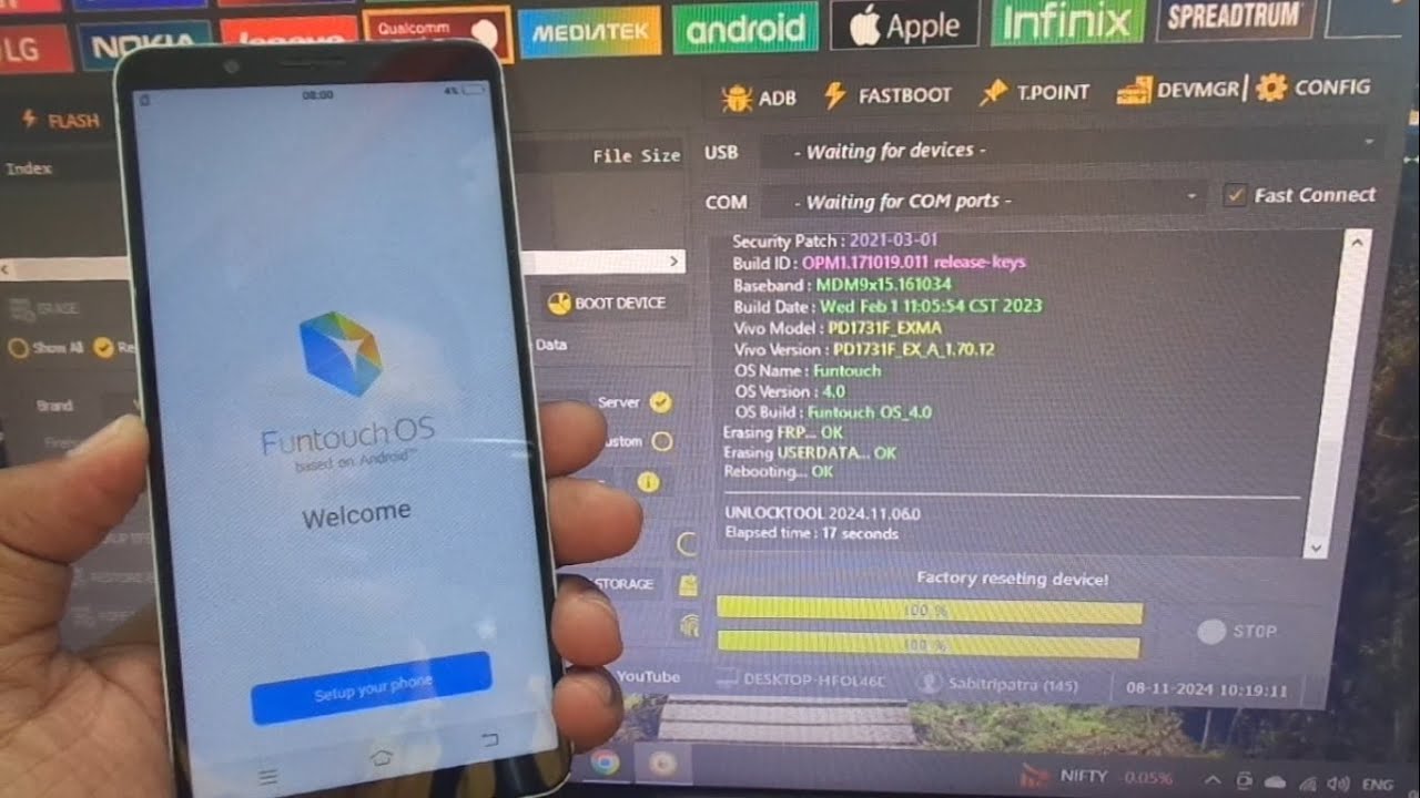 vivo Y71 pattern and frp lock unlock by unlock tool (new)