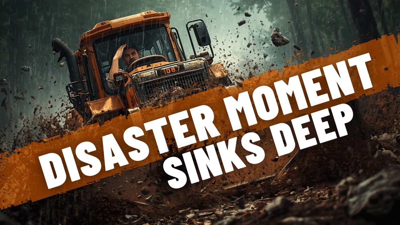 Yellow Bulldozer Stuck in Deep Mud – Watch Till the End!