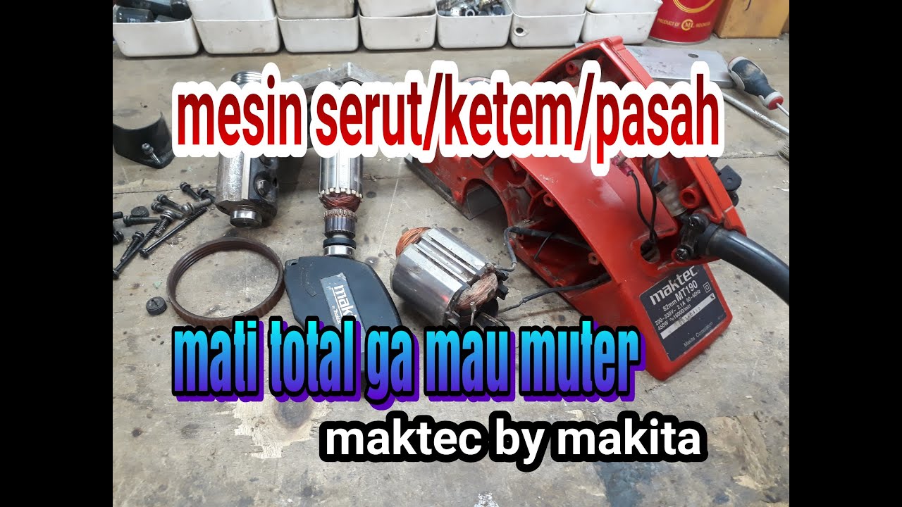cara servis mesin ketam/serut/pasah merk maktec makita mati total