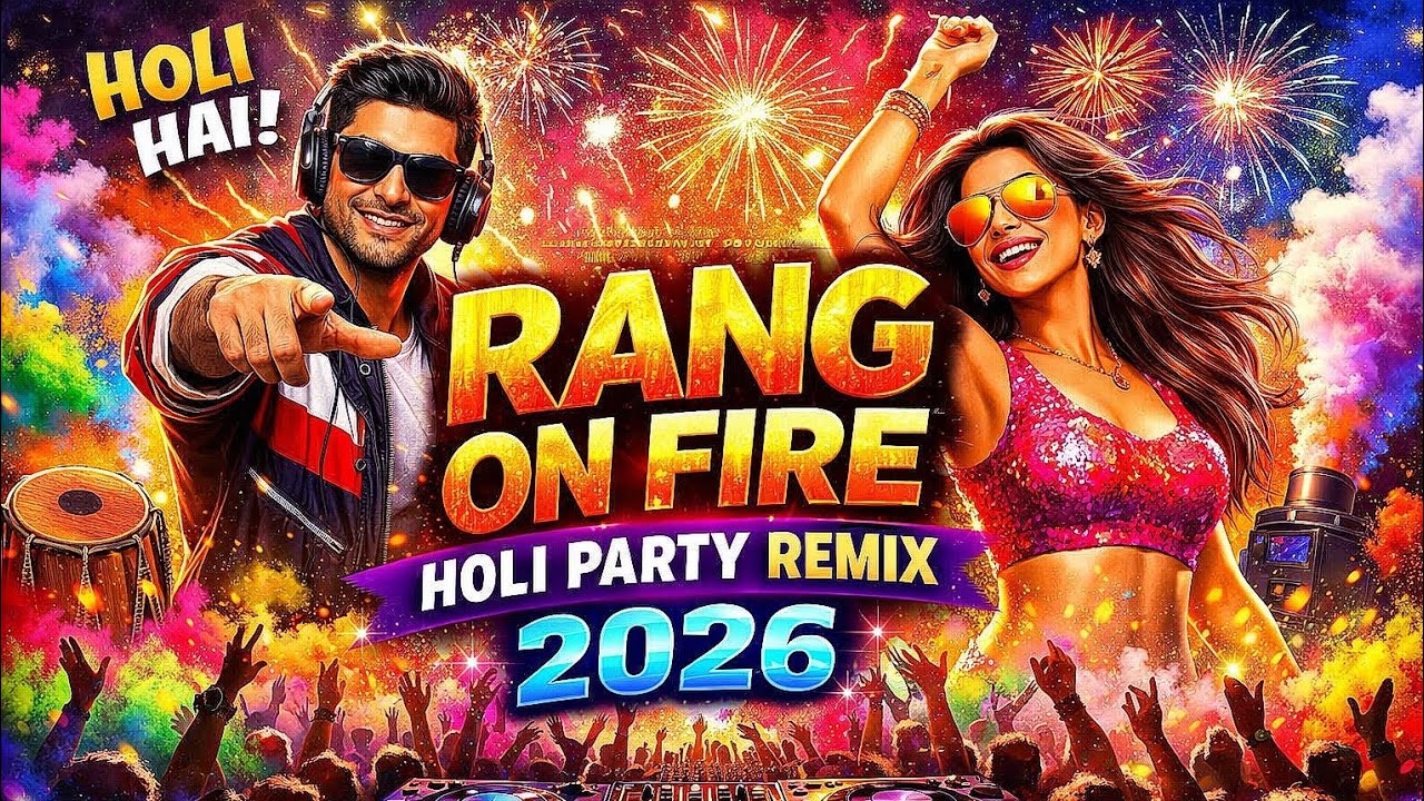 RANG ON FIRE Holi Party Remix 2026 | Non Stop DJ Mix | Hindi English Holi Song | Festival EDM Blast
