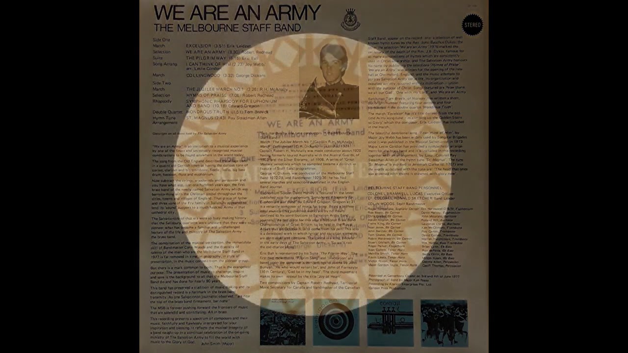 EXCELSIOR - Erik Leidzen- Melbourne Staff Band - Klarion SF 296