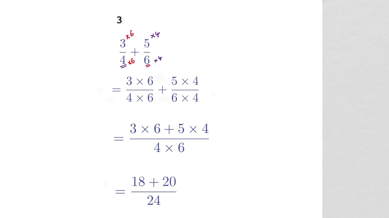 National 5 adding and subtracting algebraic fractions 1