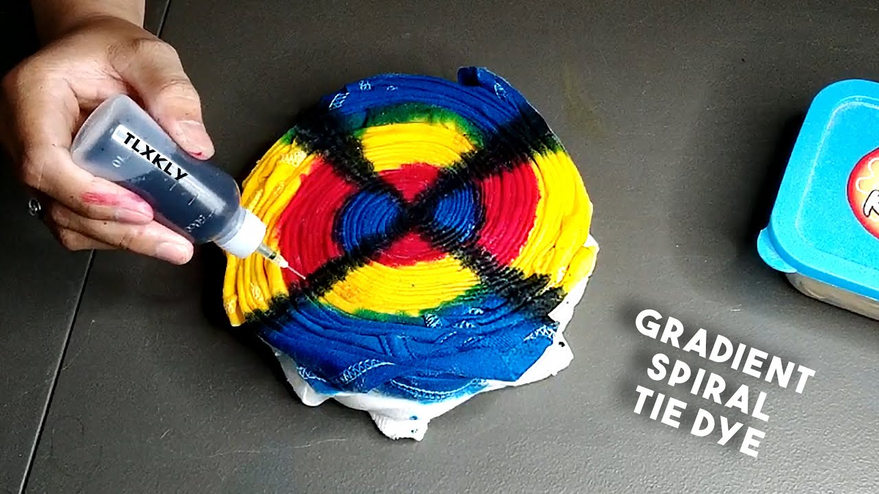 Gradient Spiral Tie Dye 4 Colors by Tali at Kulay