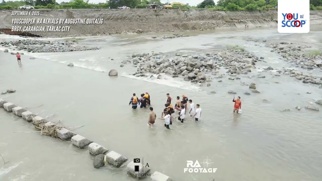 Pagsagip sa dalawang bata na tinangay ng tubig habang tumatawid sa irigasyon sa... | YouScoop+