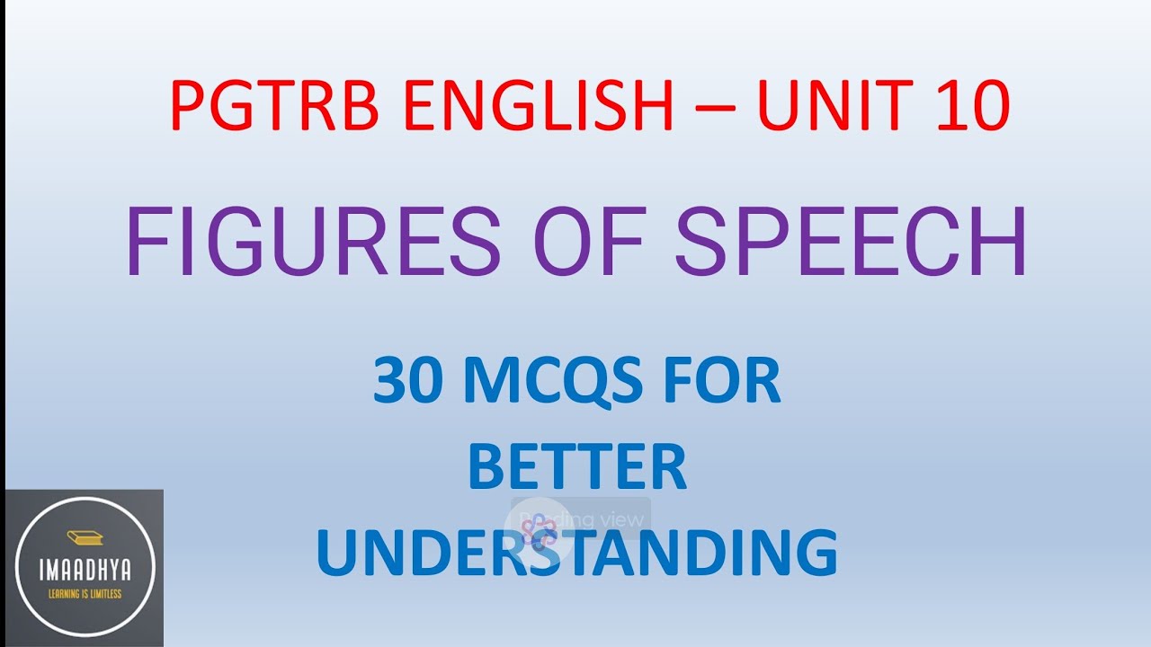 Quiz on Figures of speech- PGTRB ENGLISH UNIT 10 #pgtrbenglish #pgtrb2025 #pgtrb #englishliterature 