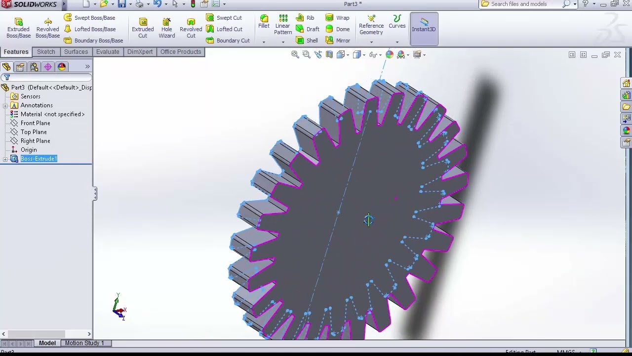 Solidworks 2015 Gear Tutorial : Easy to make