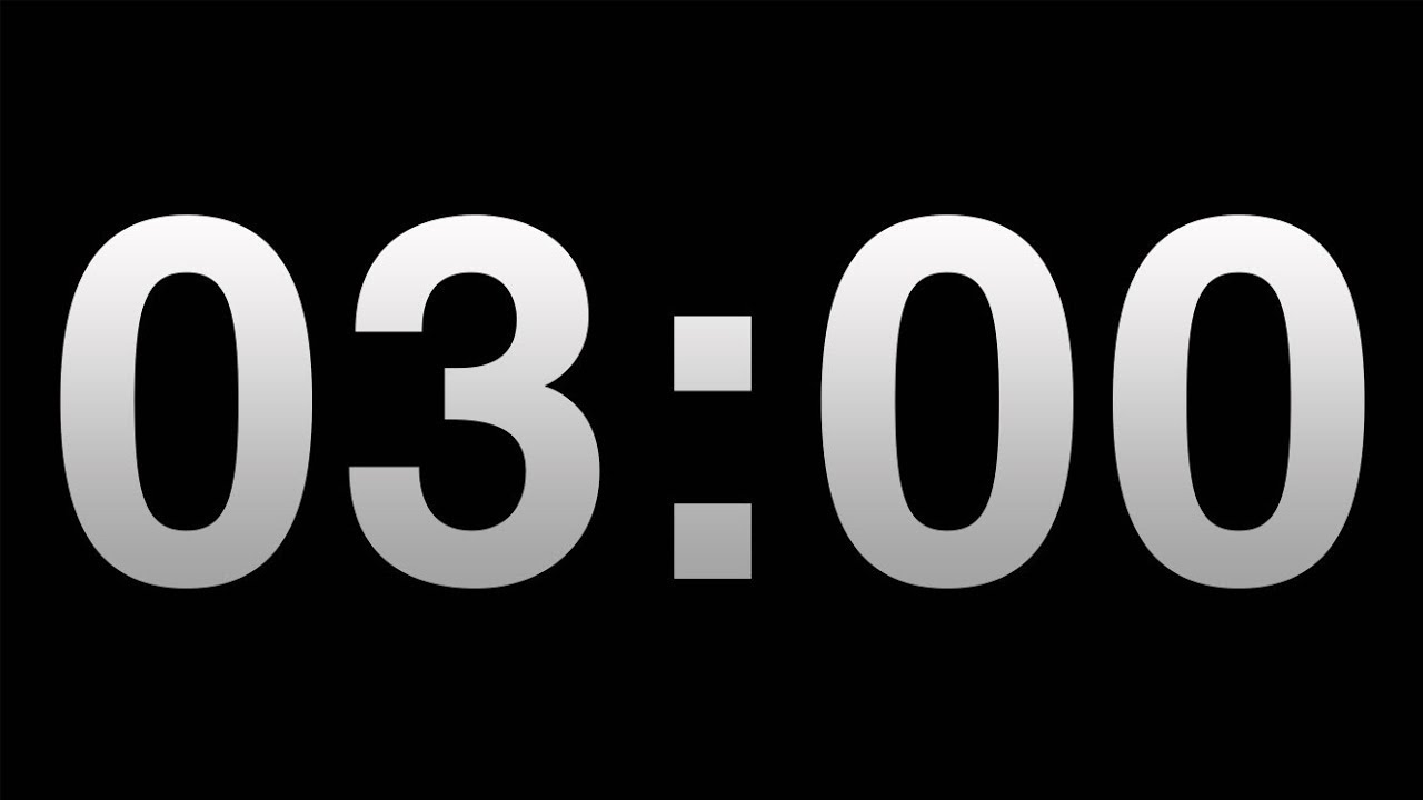 3 Minutes Timer Count Up | Time Counter