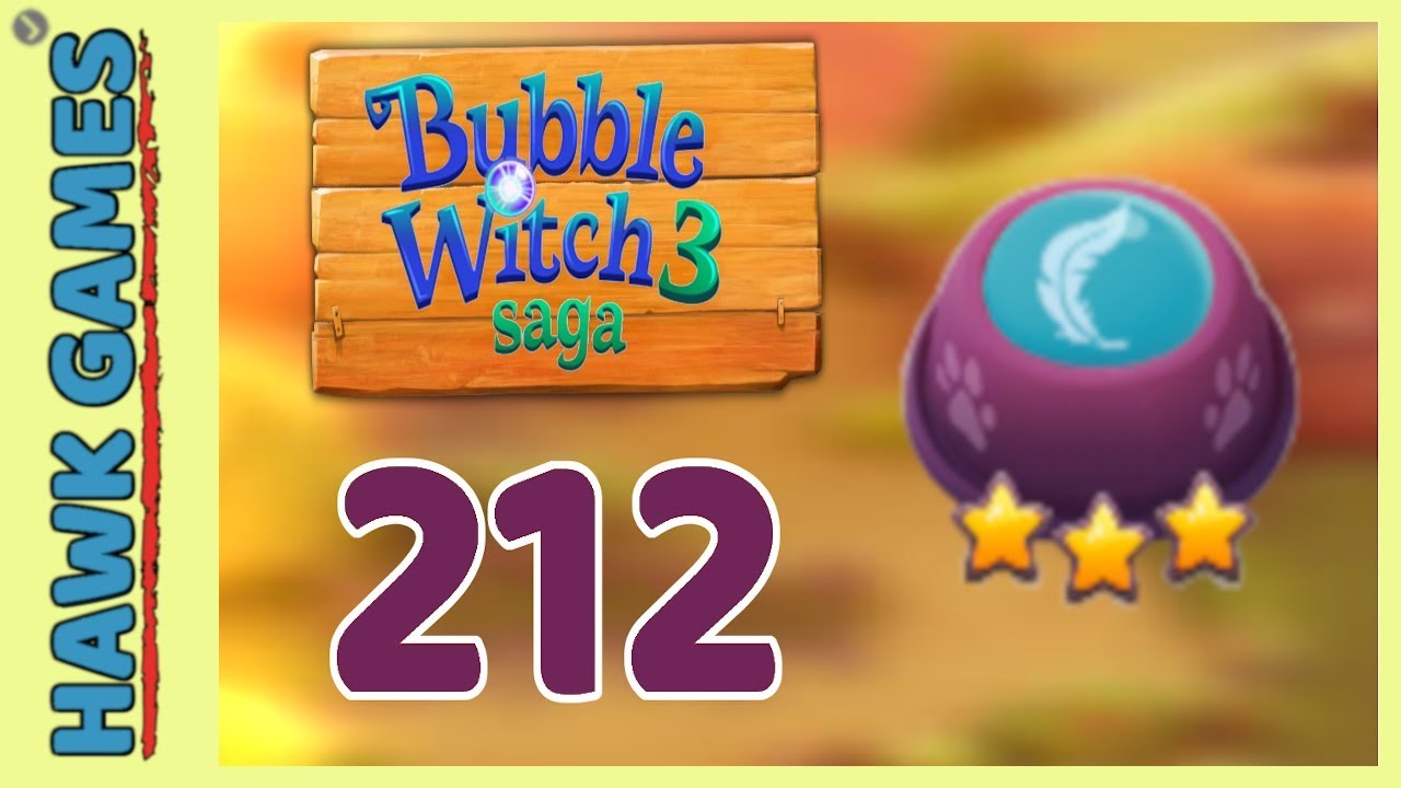 Bubble Witch 3 Saga Level 212 (Release the Owls) - 3 Stars Walkthrough, No Boosters