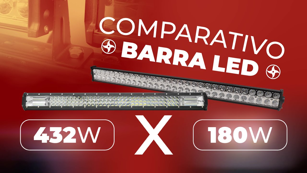 COMPARANDO ILUMINA&Ccedil;&Atilde;O BARRA LED  180W   X   432W