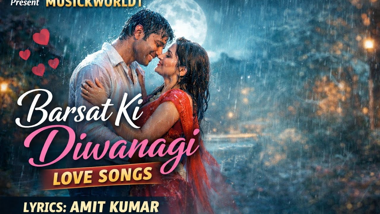 Barsat Ki Diwanagi 💖 Romantic Love Songs 90s | Lyrics Amit Kumar | Present MusickWorld1