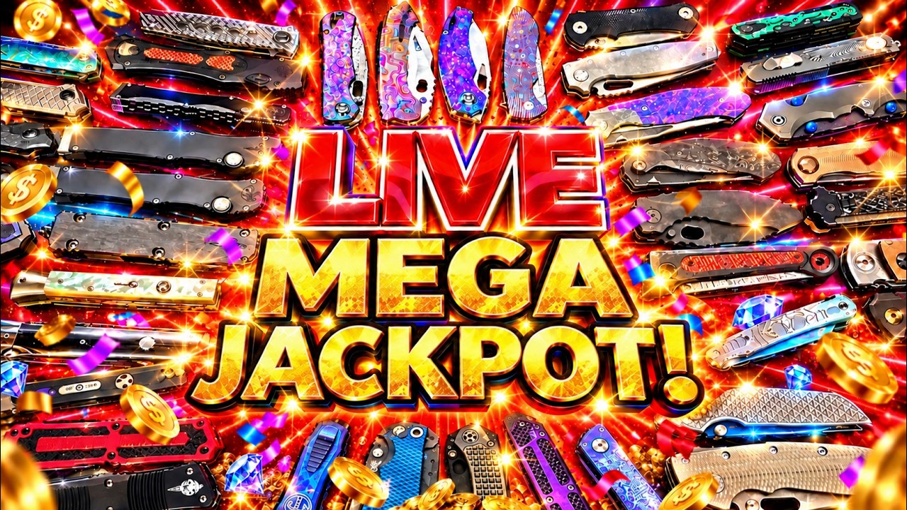 MYSTERY KNIFE GIVEAWAY LIVE! MEGA JACKPOT! 4 KNIVES LEFT! + KNIVES & KNONSENSE