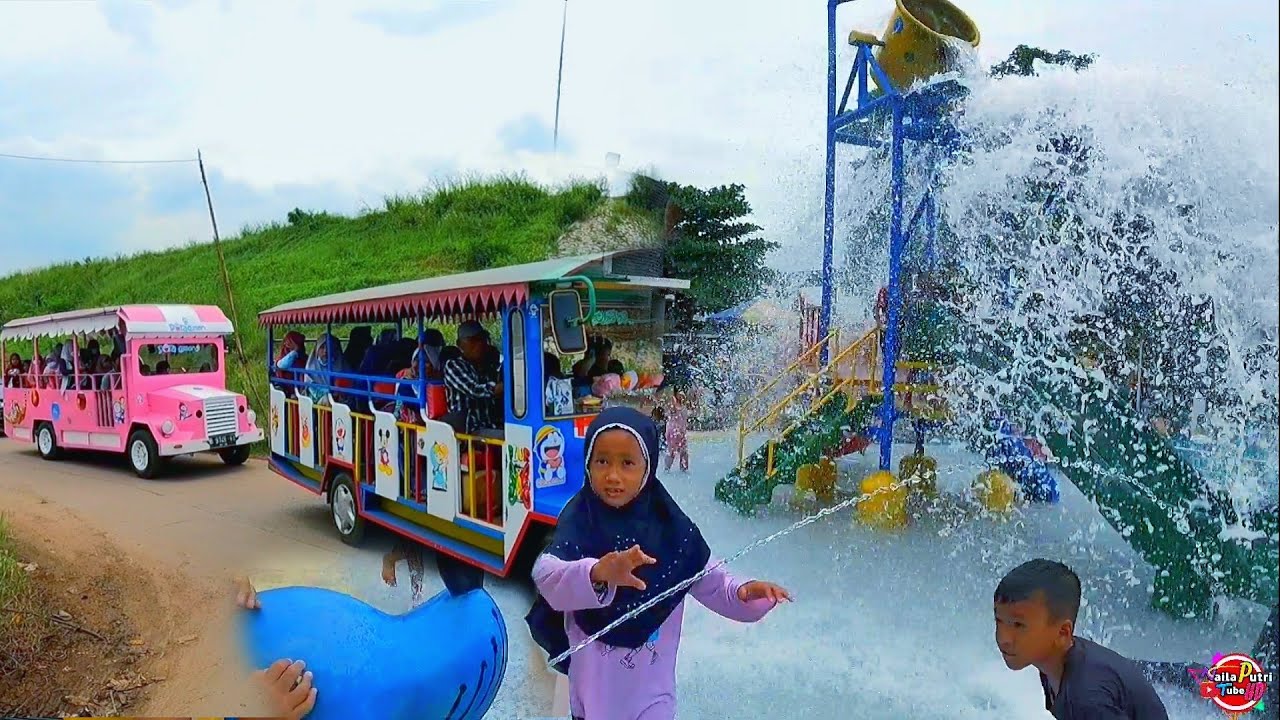SERU.. Naik Mobil Cimol  / Mobil Odong-Odong, Berenang Bersama Teman