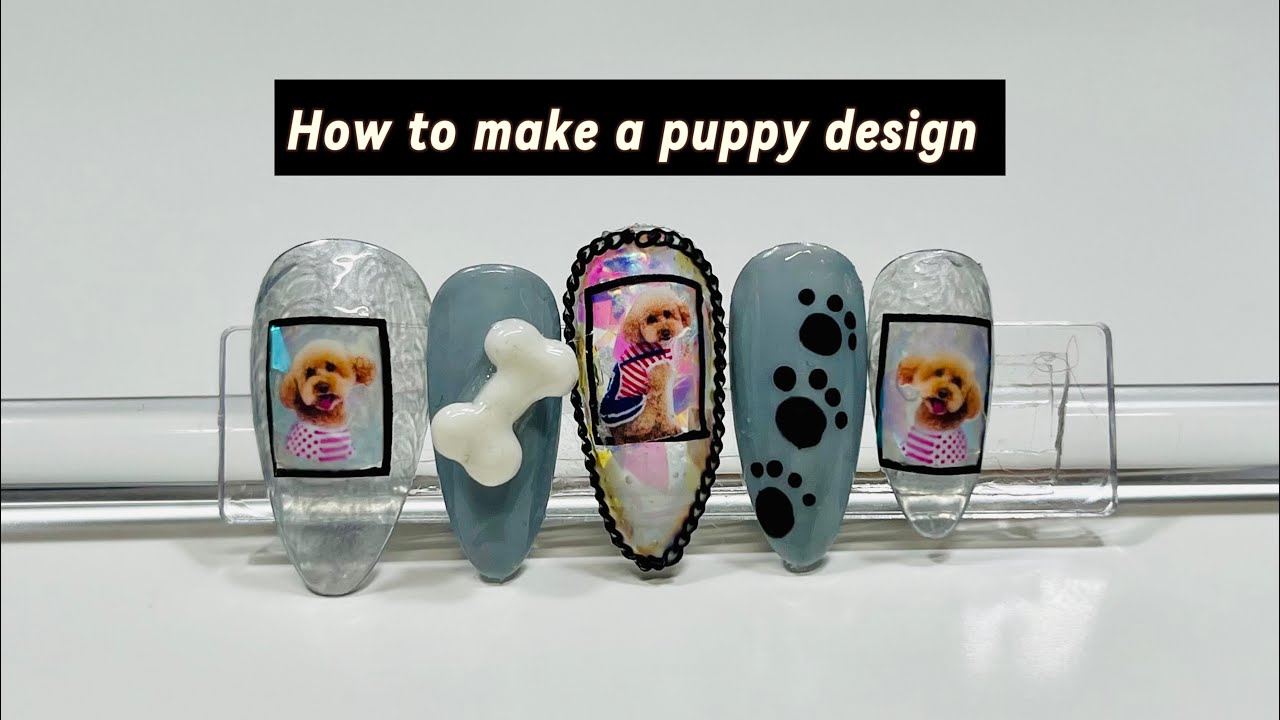 Learn How to Make Easy Puppy Nail Art Design For Nails in SIMPLE STEPS