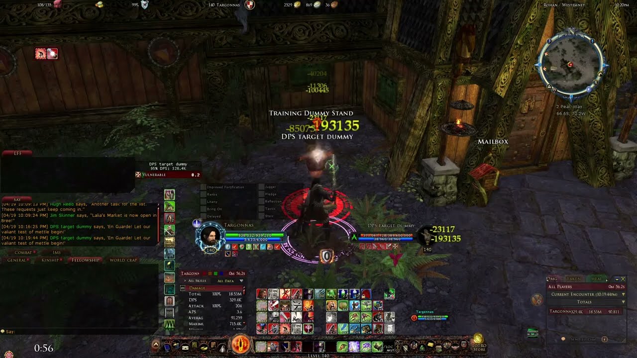 lotro u32 red guard parse 330k (+ damage dist at the end)